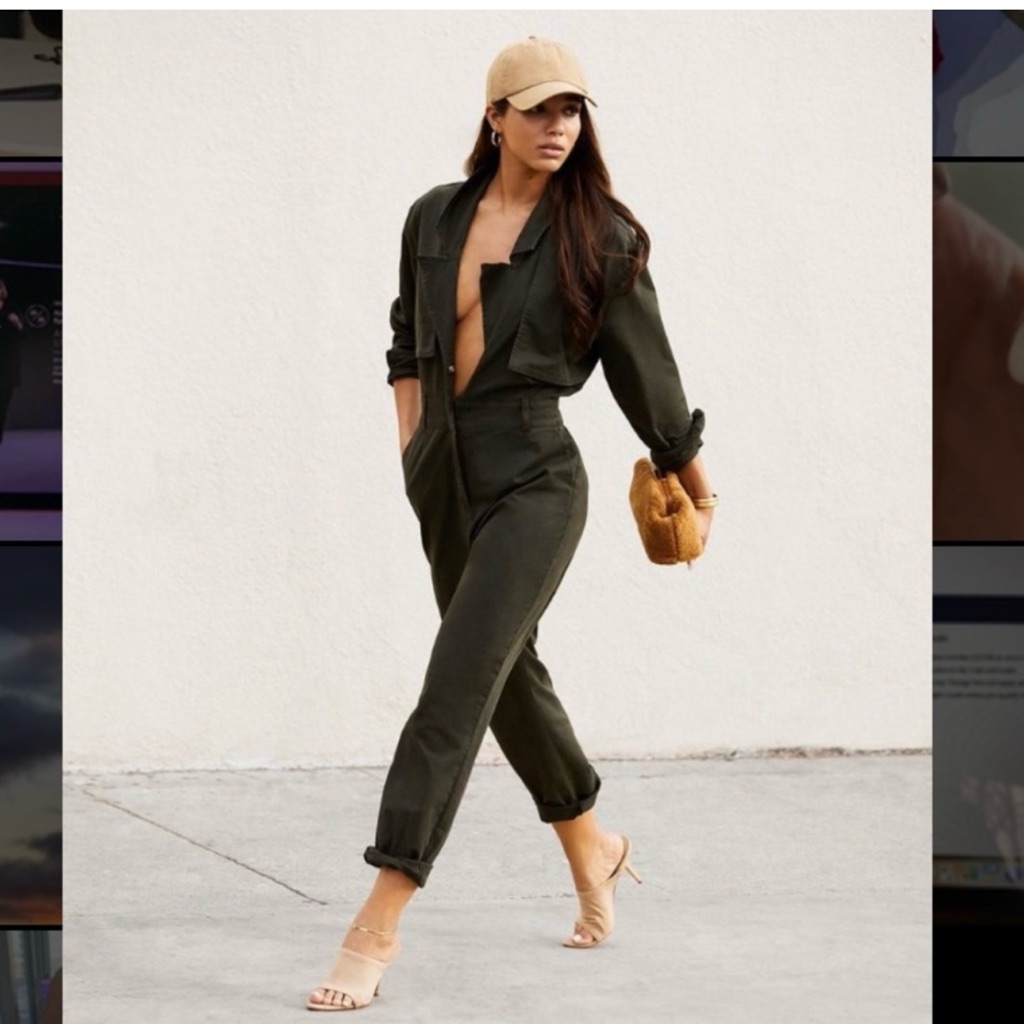 Good American Olive Jumpsuit